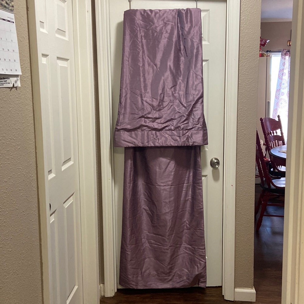 2 pc 108” heavy purple shimmering drapes